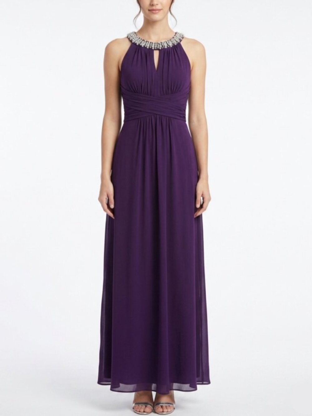 2/$29 Sweet Storm purple maxi dress small